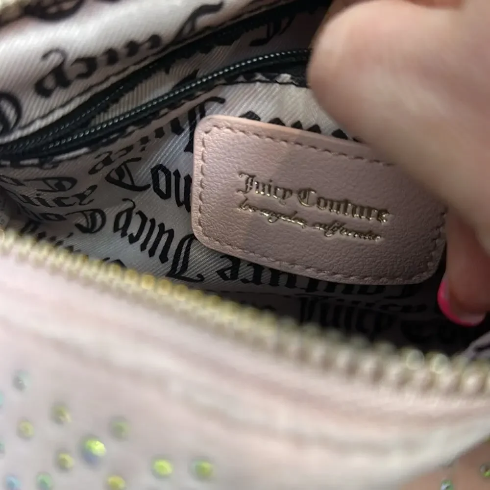 Juicy couture let it shine rhinestone barrel role bag pink